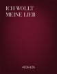 Ich Wollt Meine Lieb Two-Part choral sheet music cover